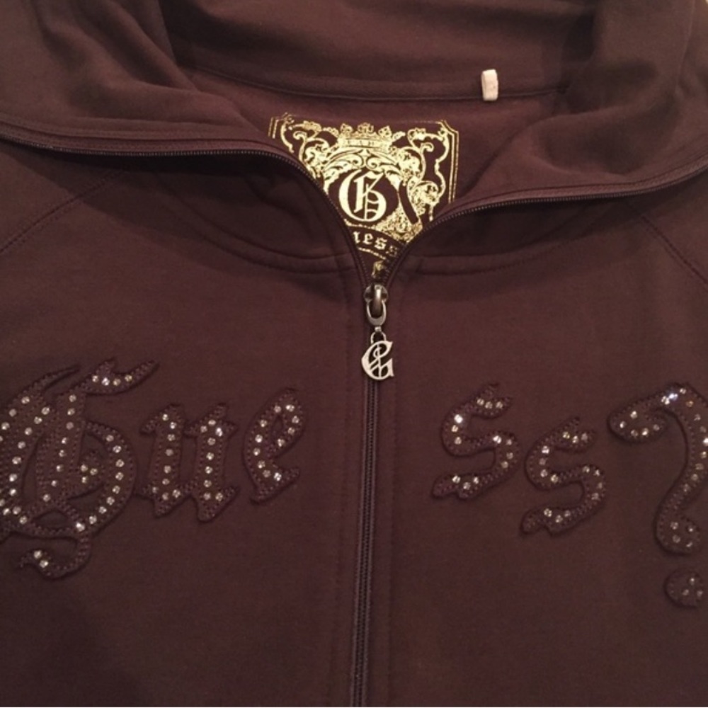 Guess Brown Logo Tunic Sweater Dress - Picture 2 of 2
